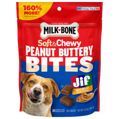 Milk-Bone Peanut Buttery Bites bag with soft chewy treats for daily rewards