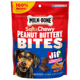 Milk-Bone Peanut Buttery Bites bag front showing bite-sized treats