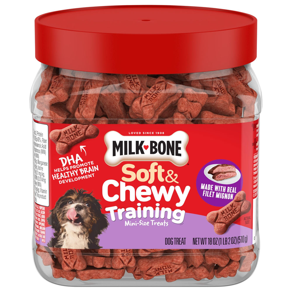 Milk-Bone friandises douces et moelleuses au filet mignon mini, récompense idéale