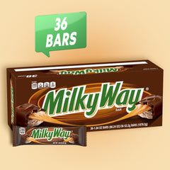 Milky Way box open showing full-size bars for party favors and gifting.