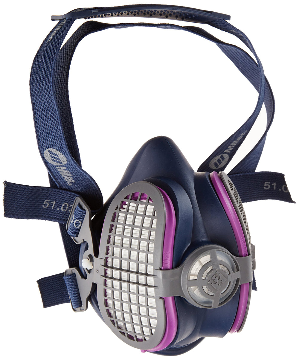Miller LPR-100 respirator under a welding helmet for easy integration
