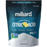 Milliard citric acid 10 lb bag for flavoring and preservation.