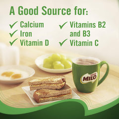 MILO hot-milk preparation creates a cozy, comforting morning ritual.