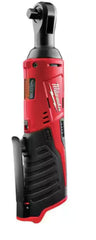 Milwaukee 2457-20 front view: compact M12 ratchet for tight spaces and accessibility