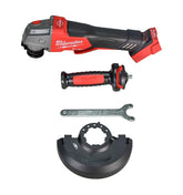 Milwaukee 2888-20 grinder, angled-front view, compact power for metal shaping.