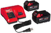 Milwaukee 48-59-1850 battery pack side view highlighting extended runtime.