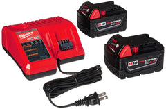 Milwaukee 48-59-1850 battery pack side view highlighting extended runtime.