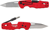 Milwaukee FASTBACK blade close-up: partially serrated edge.