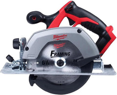 Milwaukee M18 6-1/2-inch circular saw bare tool ready for precise framing and finish cuts.