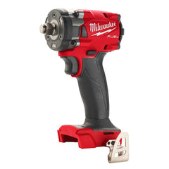 Milwaukee M18 FUEL 3/8-inch compact impact wrench showing tri-LED lighting for improved visibility.