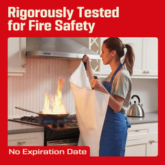 MIMEAQIER fire blanket red pouch wall mount for easy access in homes