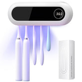 Compact wall-mounted MIMORE toothbrush holder with five slots keeps brushes tidy and easy to reach