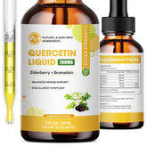 M inch Quercetin Liquid Drops bottle with dropper for easy daily use.