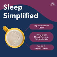 Pour Mindful Evening Cocoa mix into a cup for a warming pre-bedtime drink