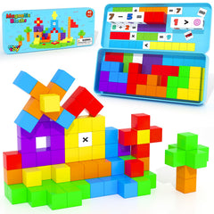 Minecftoy Magnetic Blocks Travel Box shown for on-the-go play and storage.