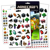 Minecraft stickers on a four-page pad, ideal for rewards and crafts.