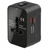 MINGTONG travel adapter shows universal compatibility for 200+ countries.