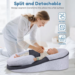 MINGXUSMGS Tummy Time Support aids playtime while keeping baby elevated safely.