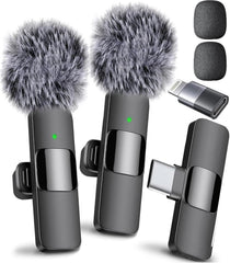 Mini Mic Pro clipped on a shirt for crisp wireless audio on the go
