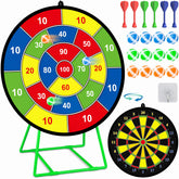 MINIFUN large dart board on a sturdy stand for indoor and outdoor play