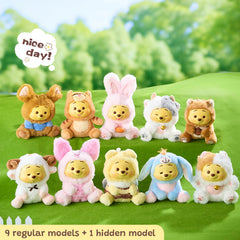 Vinyl plush pendant Winnie The Pooh figure from MINISO for bag charm.