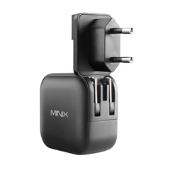 MINIX 66W Turbo folding plug demonstrates travel-friendly, tangle-free power on the go