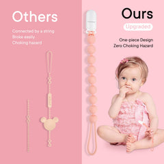 MINMUNJIU pacifier clip in bright colors for baby girl outfits.