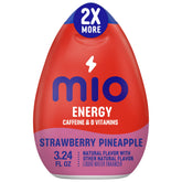 Mio Energy strawberry pineapple bottle for easy on-the-go flavor and a caffeine boost.