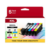 MIOLAINZ five-color ink pack pack-shot showing high-yield cartridges for home office printing