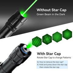 MIPREZT green laser pointer USB charging port for convenient recharges.