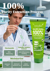 MIRACLAIR Aloe Vera Gel applied to the face for daily calming.