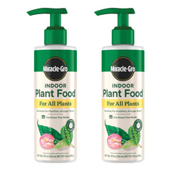 Miracle-Gro Indoor Plant Food for All Plants bottle being poured for quick nourishment