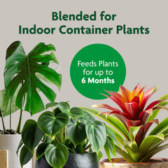 Miracle-Gro Indoor Potting Mix label detail highlights no compost or bark