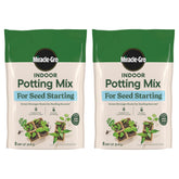 Miracle-Gro Indoor Potting Mix seed starting 8 qt 2-pack ready for germination