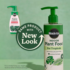 Miracle-Gro Tropicals dosing pumps shown for simple measurement and steady nourishment.