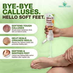 Heel crack reduction with Miracle Foot Repair Cream visual cue