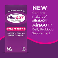 MiraGUT capsule close-up highlights a gluten-free probiotic option