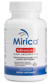 Mirica Advanced bottle front showing compact capsules for daily use.