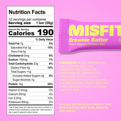Misfits bar showing caramel layer for chewy texture and energy