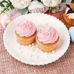 Miss Doozy White Pearl Sprinkles 7mm jar offers bold sparkle for desserts