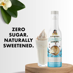 Close-up of natural ingredients in Miss Mary's Madagascar Vanilla Syrup.