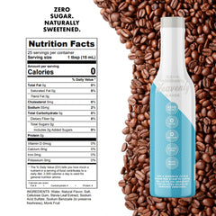 Pour-ready Miss Mary's Madagascar Vanilla Syrup enhances coffee and tea.