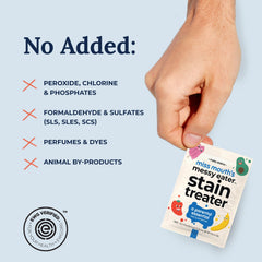 Miss Mouth's baby clothes stain remover on newborn fabrics