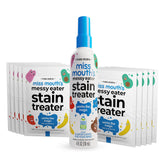 Miss Mouth's Messy Eater stain treater spray bottle in action on fabric