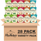 Miss Vickie's jalapeño kettle chips bag with bold flavor for snacking.