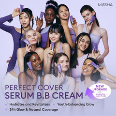 MISSHA Serum BB Cream bottle with pump demonstrates lightweight blend