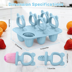 MISSLILI six-cavity mold with soft sticks supports mess-free feeding.