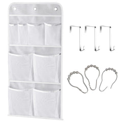 MISSLO hanging mesh pockets organize shower essentials clearly