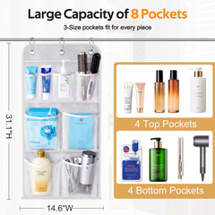 MISSLO over-the-door hooks secure the organizer in place