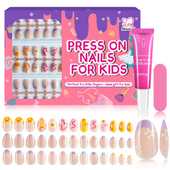 Misssix kids press-on nails 78-piece package for easy weekend nail art